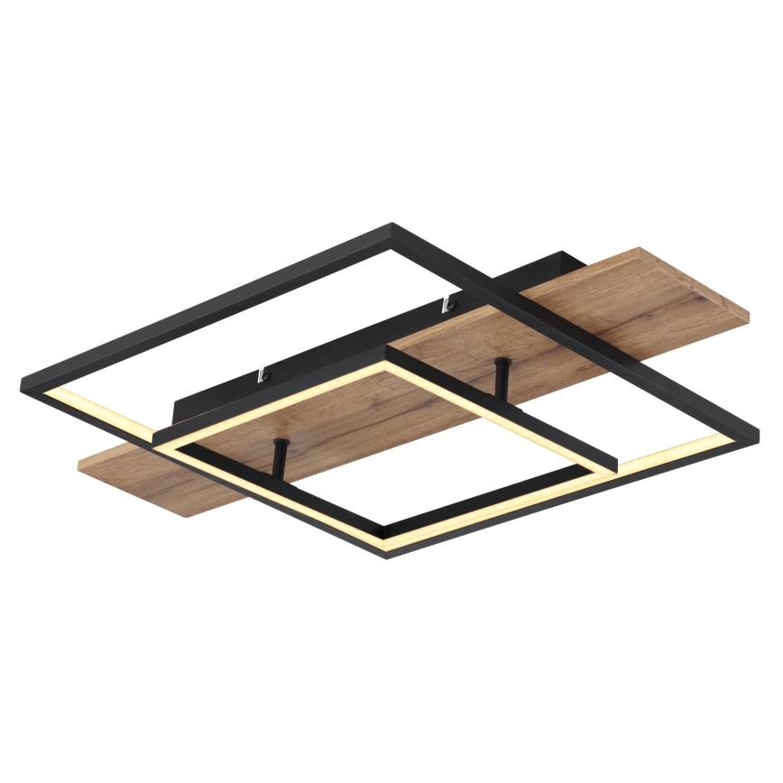 Globo 67289D - LED prigušiva plafonska svetiljka VANNI LED/24W/230V 40x60 cm braon/crna