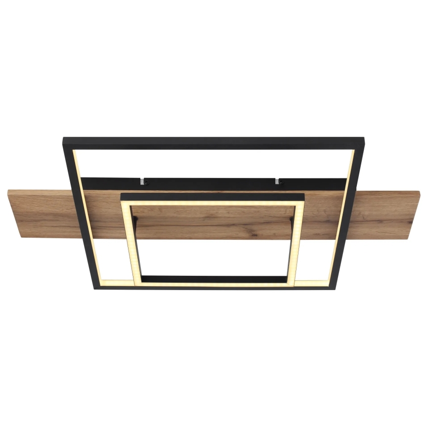 Globo 67289D - LED prigušiva plafonska svetiljka VANNI LED/24W/230V 40x60 cm braon/crna