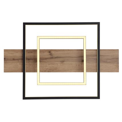 Globo 67289D - LED prigušiva plafonska svetiljka VANNI LED/24W/230V 40x60 cm braon/crna