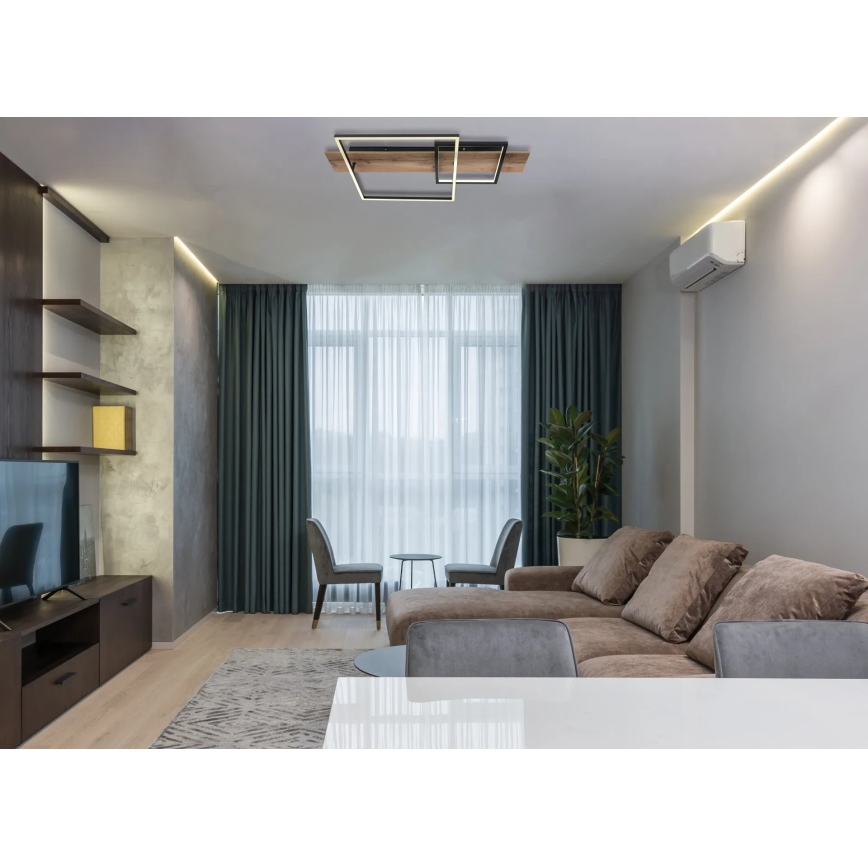 Globo 67289D1 - LED plafonsko svetlo VANNI LED/24W/230V 40x75 cm braon/crna