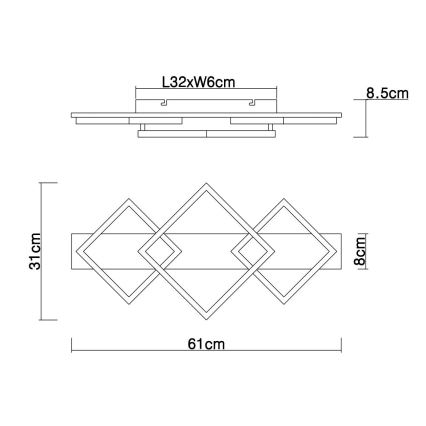 Globo - LED plafonsko svetlo LED/24W/230V