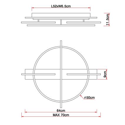 Globo - LED plafonjera LED/44W/230V