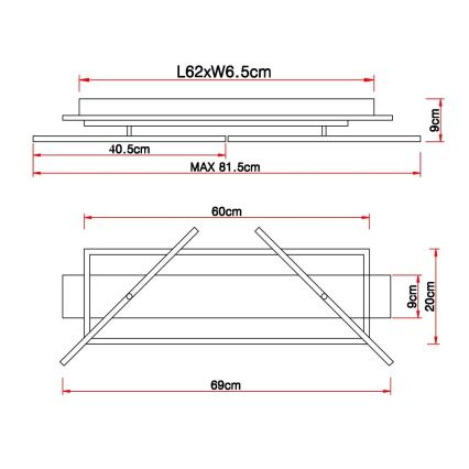 Globo - LED plafonsko svetlo LED/32W/230V