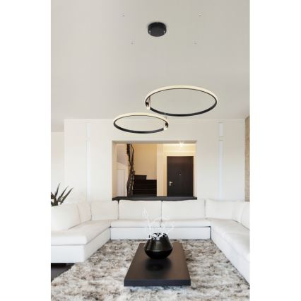 Globo - LED prigušiva luster na sajli LED/55W/230V 2700-6000K crna + daljinski upravljač