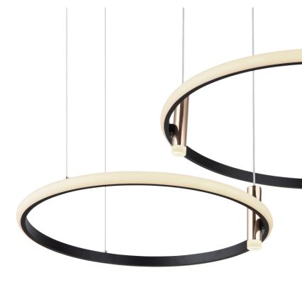 Globo - LED prigušiva luster na sajli LED/55W/230V 2700-6000K crna + daljinski upravljač