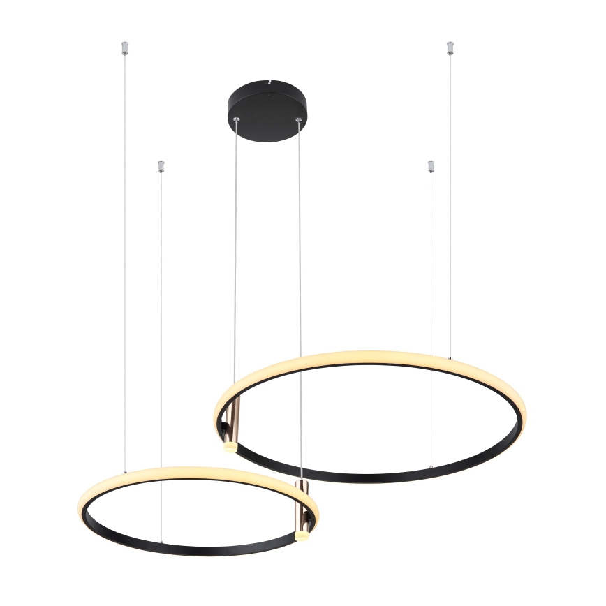 Globo - LED prigušiva luster na sajli LED/55W/230V 2700-6000K crna + daljinski upravljač