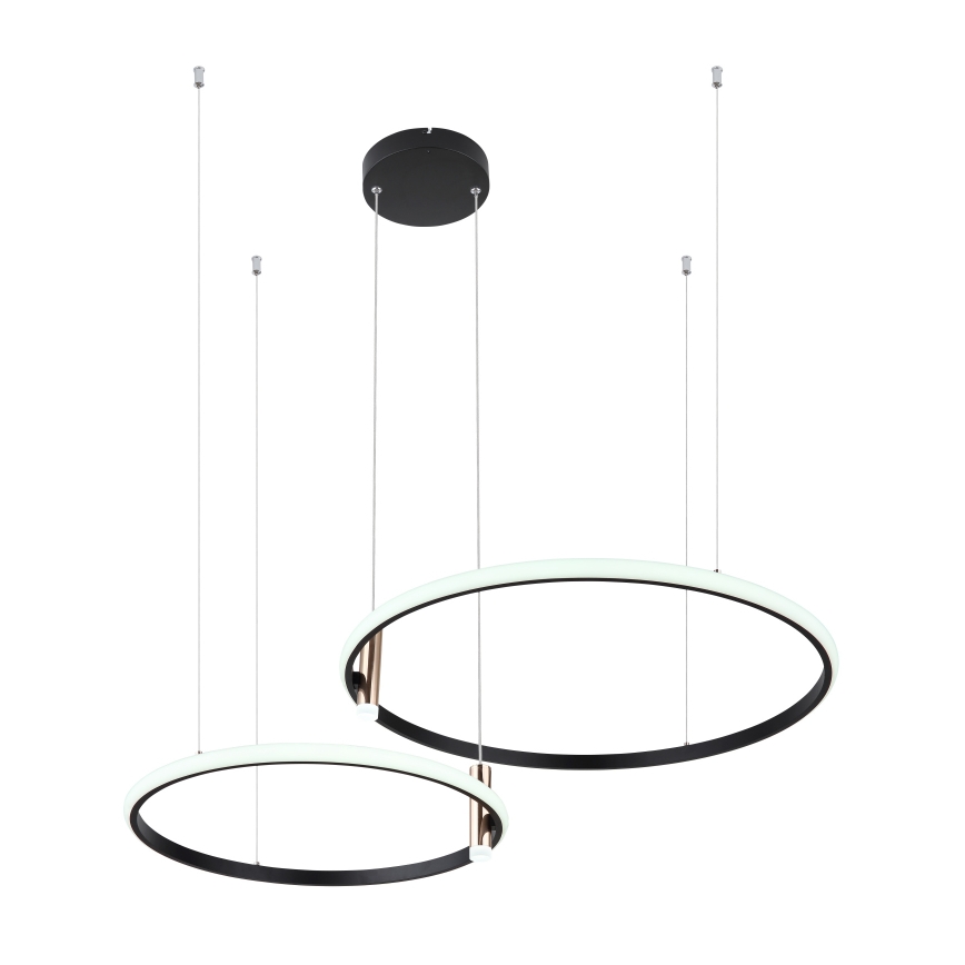 Globo - LED prigušiva luster na sajli LED/55W/230V 2700-6000K crna + daljinski upravljač