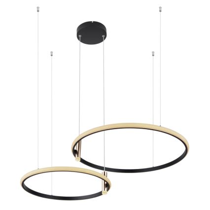 Globo - LED prigušiva luster na sajli LED/55W/230V 2700-6000K crna + daljinski upravljač