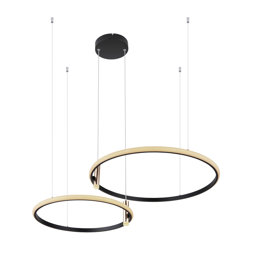 Globo - LED prigušiva luster na sajli LED/55W/230V 2700-6000K crna + daljinski upravljač
