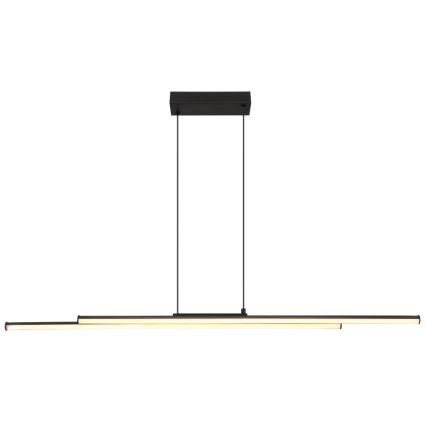 Globo - LED luster na sajli LED/24W/230V 3000K crna