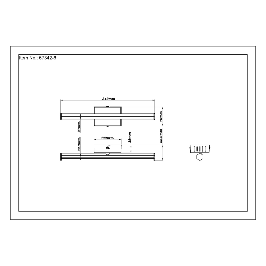 Globo - LED plafonsko svetlo LED/6W/230V 3000K crna