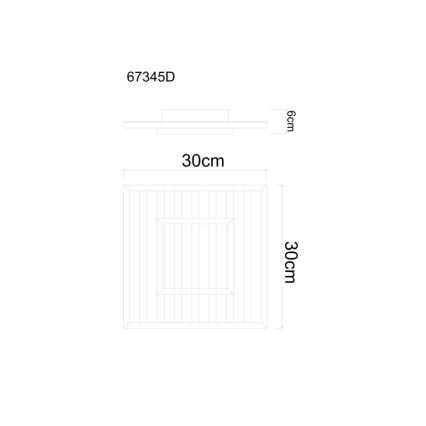 Globo - plafonsko LED svetlo 18W/230V 3000K 30x30 cm