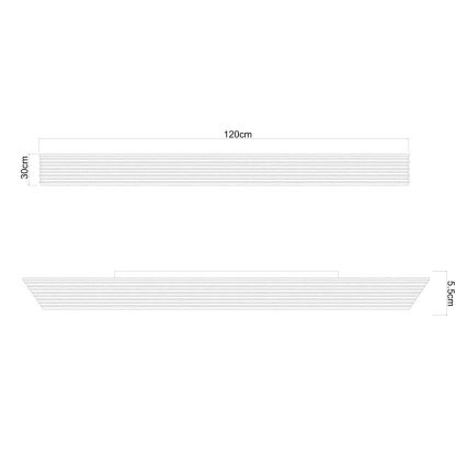 Globo - LED prigušiva stropna svetiljka LED/40W/230V 2700-6000K 30x120 cm + daljinski upravljač