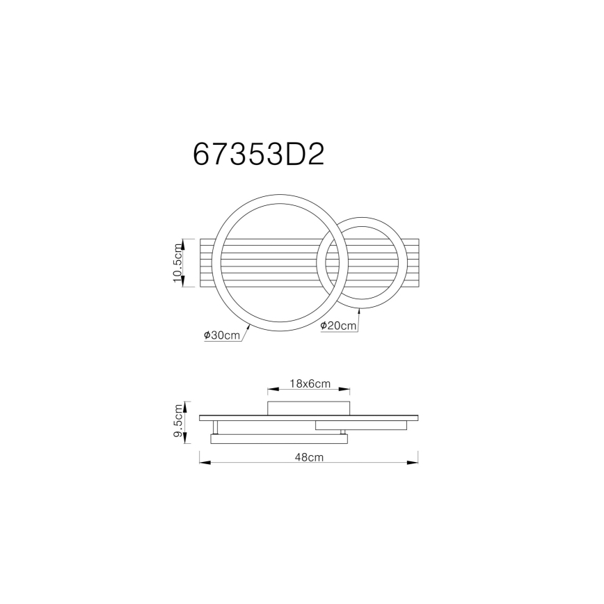 Globo - LED plafonsko svetlo LED/18W/230V 3000K 30x48 cm