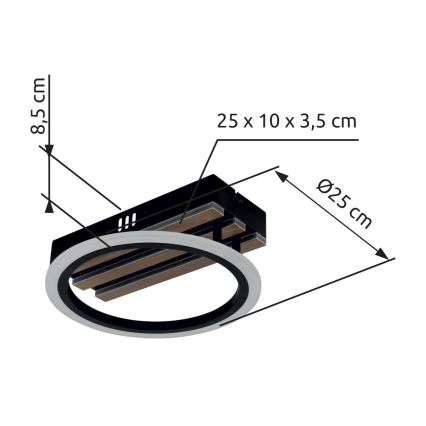 Globo - LED plafonsko svetlo LED/10W/230V 3000/4200/6000K