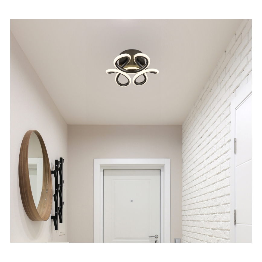 Globo - LED stropna svetiljka LED/24W/230V 2700/4000/6000K prečnik 26 cm crna