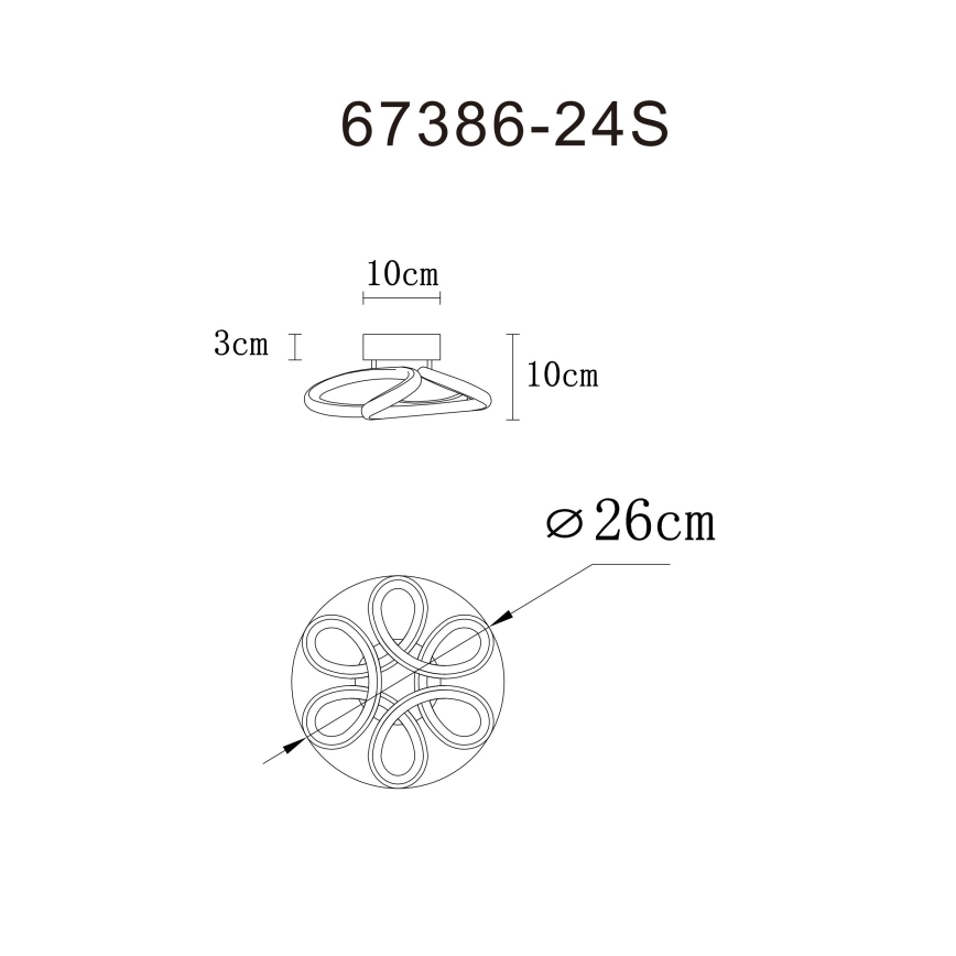 Globo - LED plafonsko svetlo LED/24W/230V 2700/4000/6000K prečnik 26 cm mat hrom