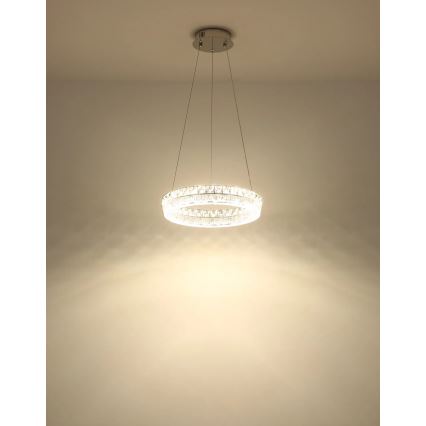 Globo - LED prigušiva luster na sajli LED/24W/230V 2700-6000K proziran + daljinski upravljač