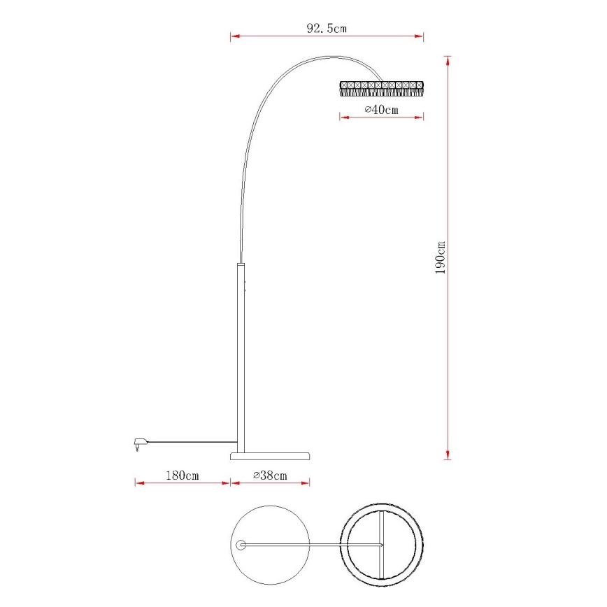 Globo - LED prigušiva stojeća lampa LED/35W/230V 3000/4000/6000K