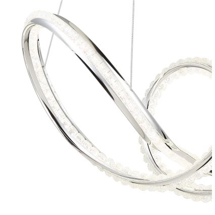 Globo - LED prigušiva luster na sajli LED/45W/230V 2700-6000K sjajni hrom + daljinski upravljač
