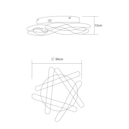 Globo - LED plafonsko svetlo 5xLED/12W/230V