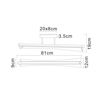 Globo - LED luster na šipci LED/28W/230V 2700/4000/6000K