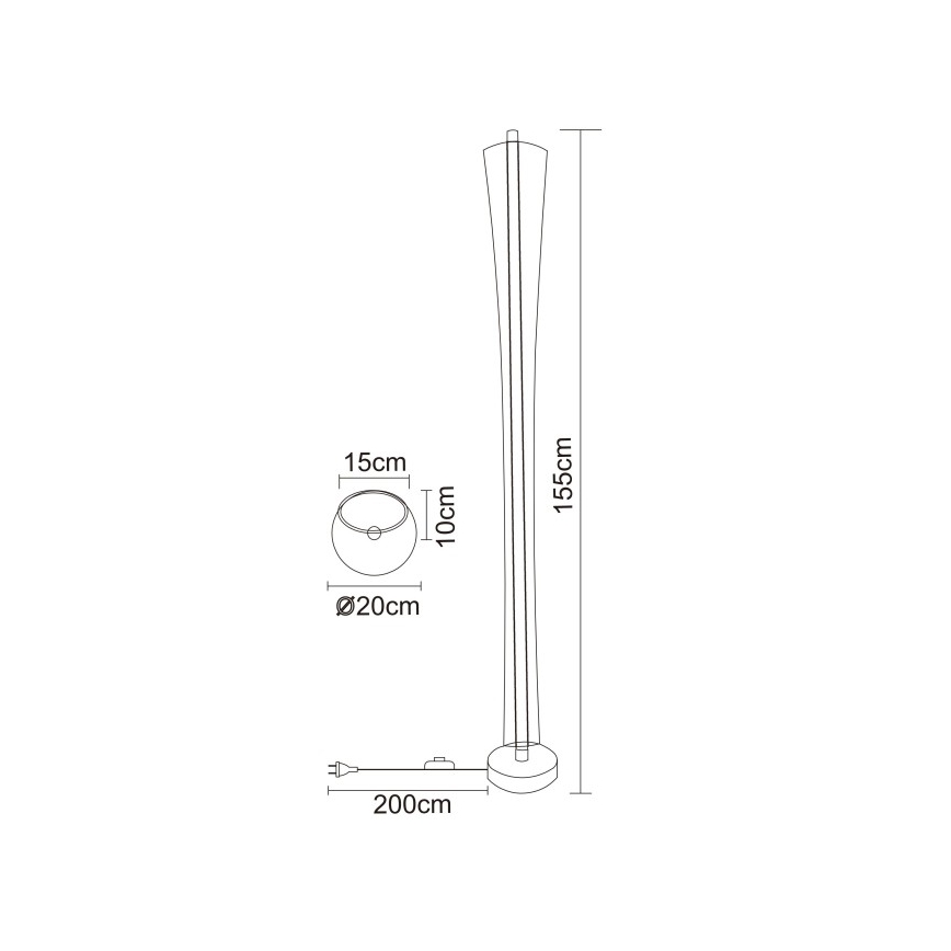 Globo - LED podna lampa LED/48W/230V 2700/4000/6000K