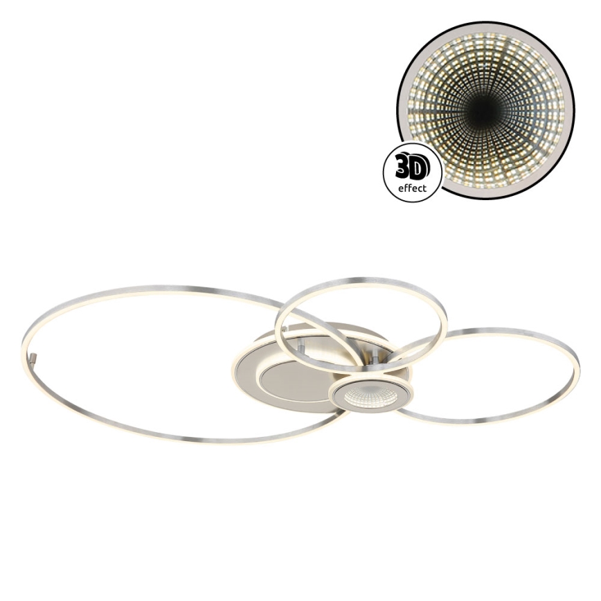 Globo - prigušiva plafonska LED lampa LED/36W/230V 2700-6000K srebrna + daljinski upravljač