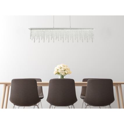 Globo - LED prigušiva kristalni luster na sajli LED/24W/230V 3000-6000K + daljinski upravljač