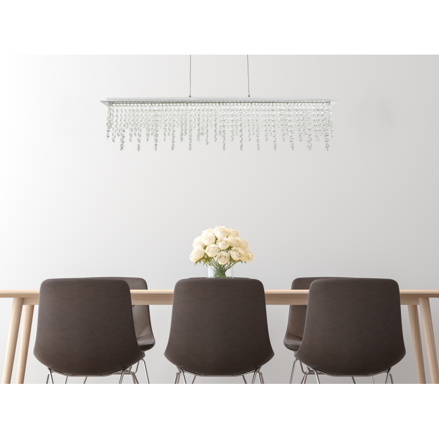 Globo - LED prigušiva kristalni luster na sajli LED/24W/230V 3000-6000K + daljinski upravljač