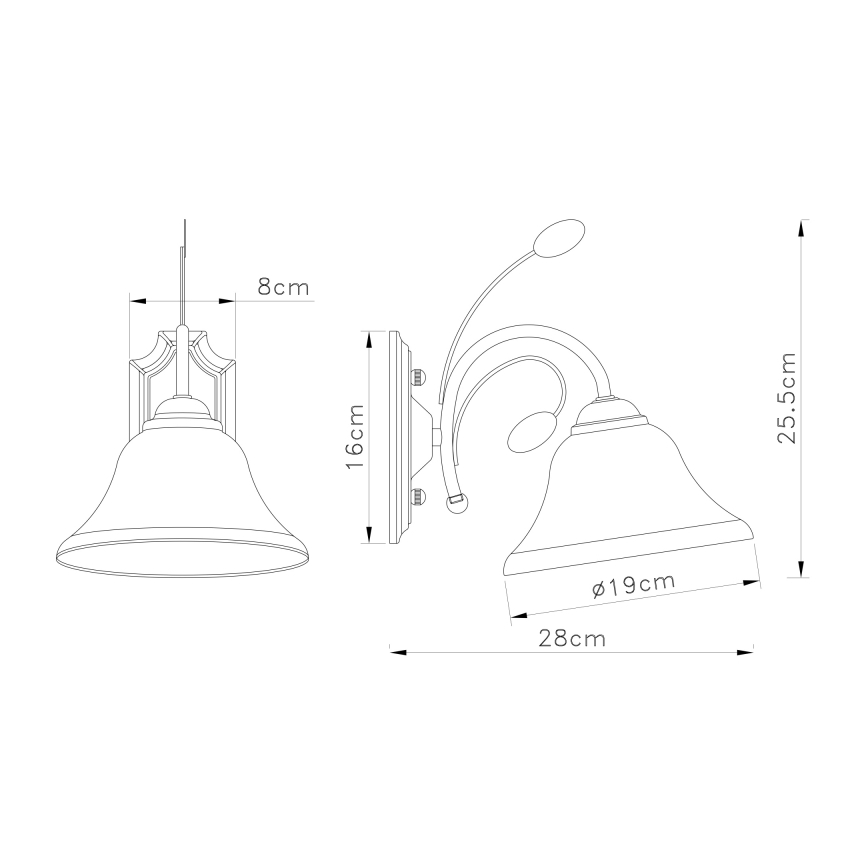 Globo - Zidna svetiljka 1xE27/60W/230V