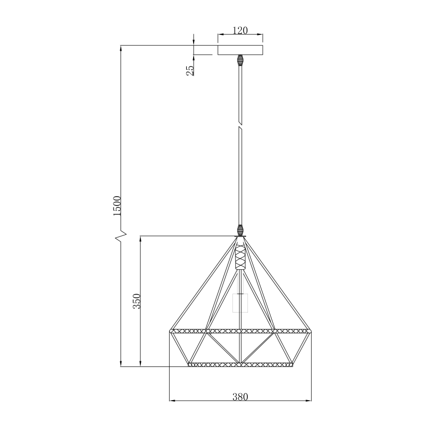 Globo - Luster na sajli 1xE27/60W/230V