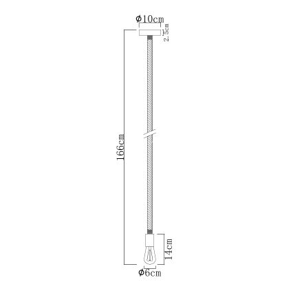 Globo - Viseći luster na sajli 1xE27/60W/230V