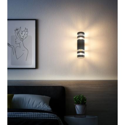 Globo - Zidna lampa 2xE27/10W/230V crna