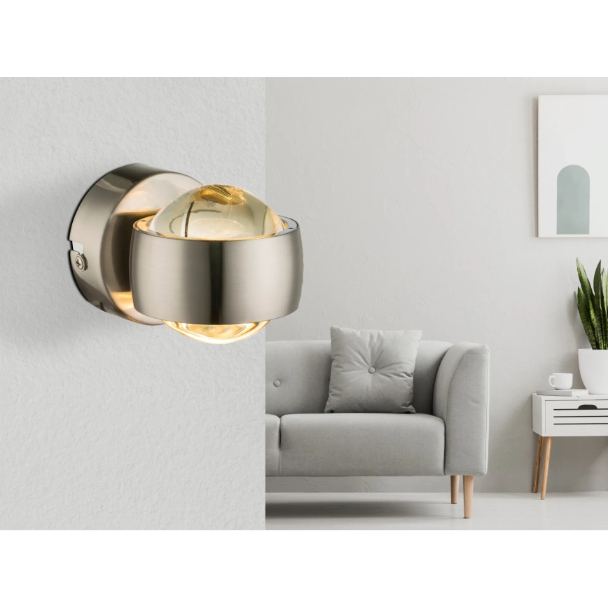 Globo - LED zidno svetlo LED/7W/230V 3000K matni hrom