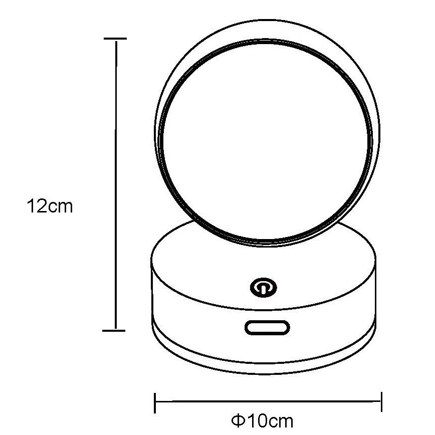 Globo - LED prigušiva punjiva dodirna zidna svetiljka LED/1,4W/5V 1800 mAh crna
