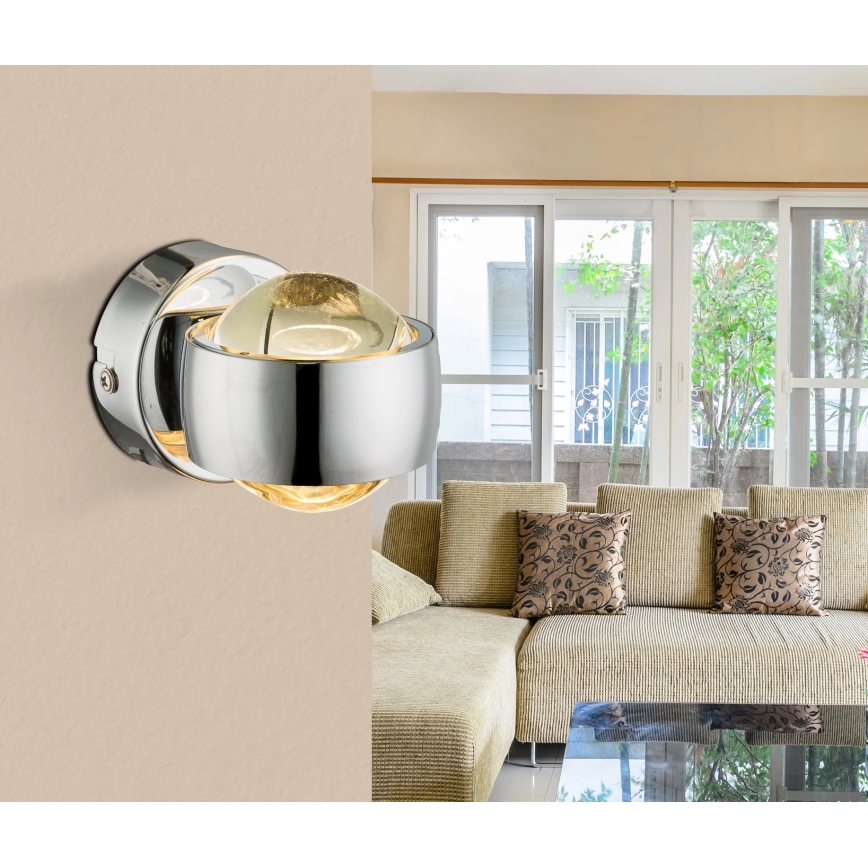 Globo - LED zidno svetlo LED/7W/230V 3000K sjajni hrom