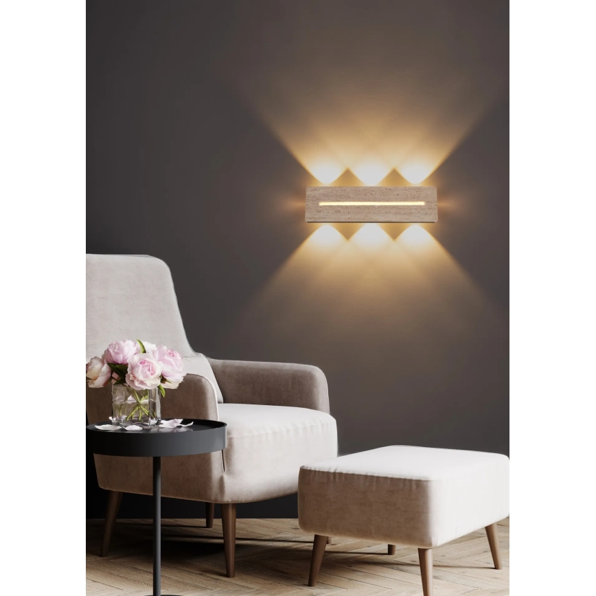 Globo - LED zidno svetlo LED/17W/230V 3000K 40 cm travertin