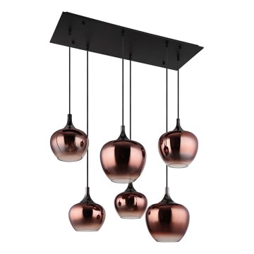 Globo - bakreni luster na sajli 6xE27/40W/230V