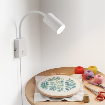 Globo - Fleksibilna zidna lampa 1xGU10/25W/230V bela