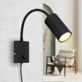 Globo - Fleksibilna zidna lampa 1xGU10/25W/230V crna