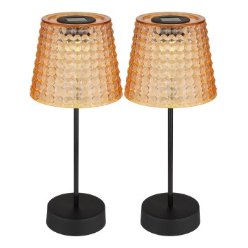 Globo - Komplet 2x LED solarna svetiljka LED/0,06W/3V IP44 40 mAh narandžasta