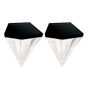 Globo - KOMPLET 2x LED solarno zidno svetlo LED/0,5W/3V IP44 600 mAh