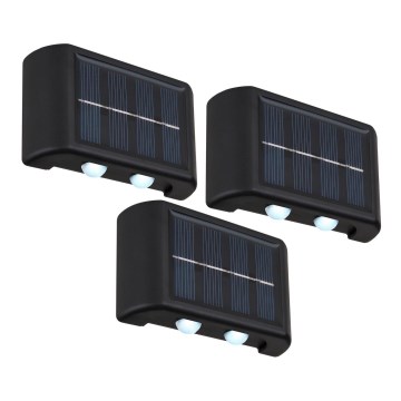 Globo - Komplet 3x LED solarna svetiljka LED/0,8W/3V 6500K IP44 600 mAh