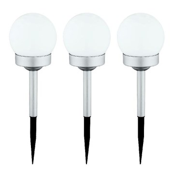 Globo - KOMPLET 3x LED solarnih svetala LED/0,06W/3V 4000K Ø 10 cm IP44