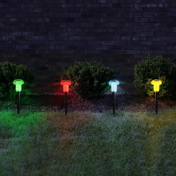 Globo - Komplet od 4 RGB LED solarne svetiljke LED/0,05W/3V IP44 150 mAh