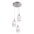 Globo - Kristalni luster na sajli 3xE14/40W/230V