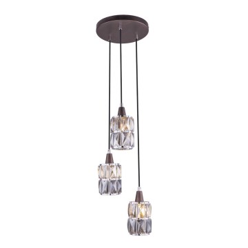 Globo - Kristalni luster na sajli 3xE14/40W/230V