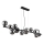 Globo - LED luster na sajli 13xG9/3,5W/230V zadimljeno staklo/crna