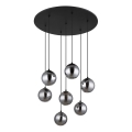 Globo - LED luster na sajli 7xG9/3,5W/230V zadimljeno/crna